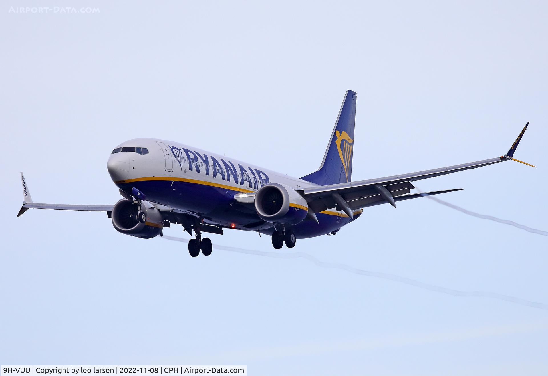 9H-VUU, 2021 Boeing 737-8-200 MAX C/N 65883, Copenhagen 8.11.2022