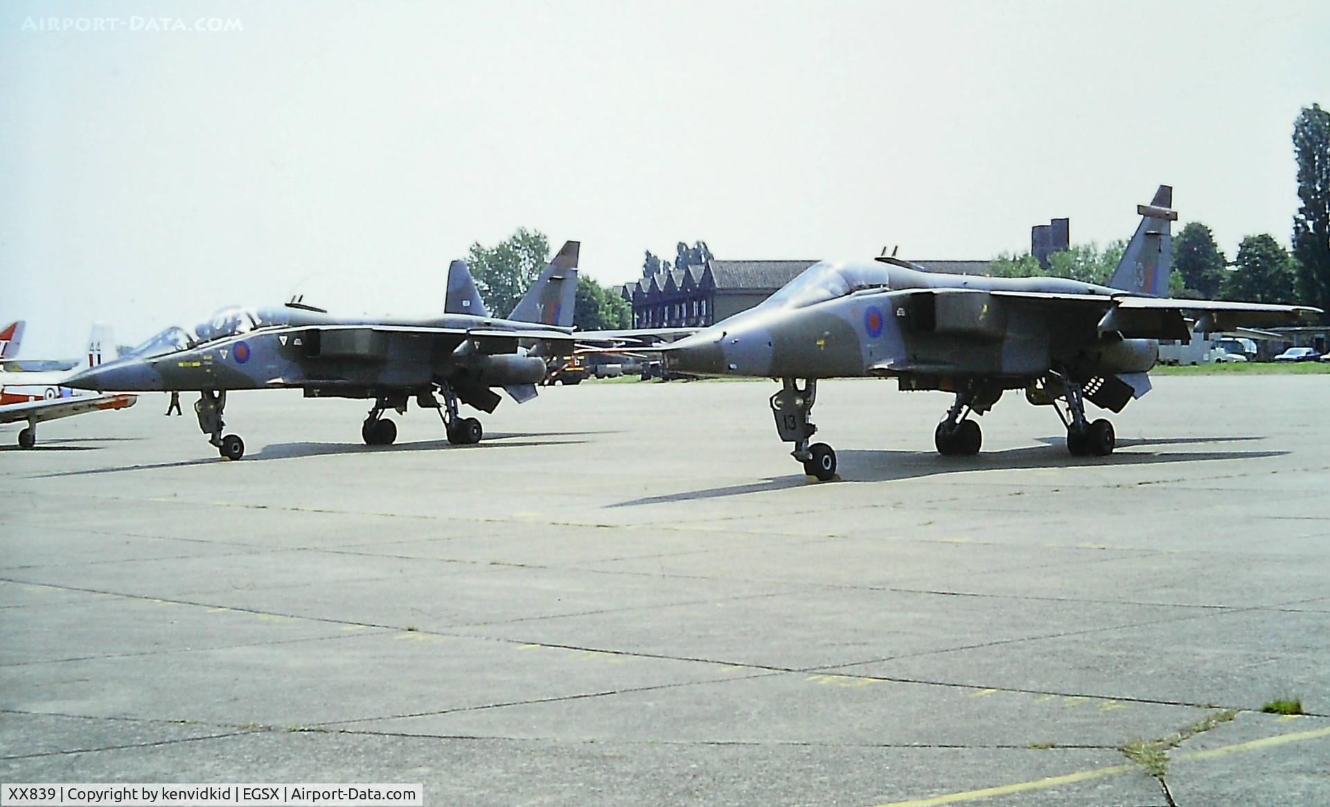 XX839, 1975 Sepecat Jaguar T.2A C/N B.27, At North Weald.
