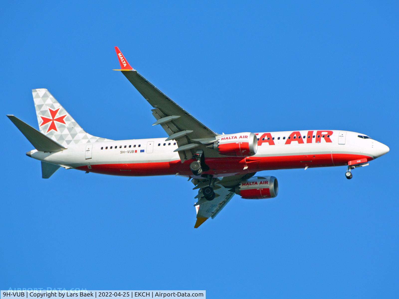 9H-VUB, 2021 Boeing 737-8-200 MAX C/N 65877, RWY04L, from Kongelundsfortet