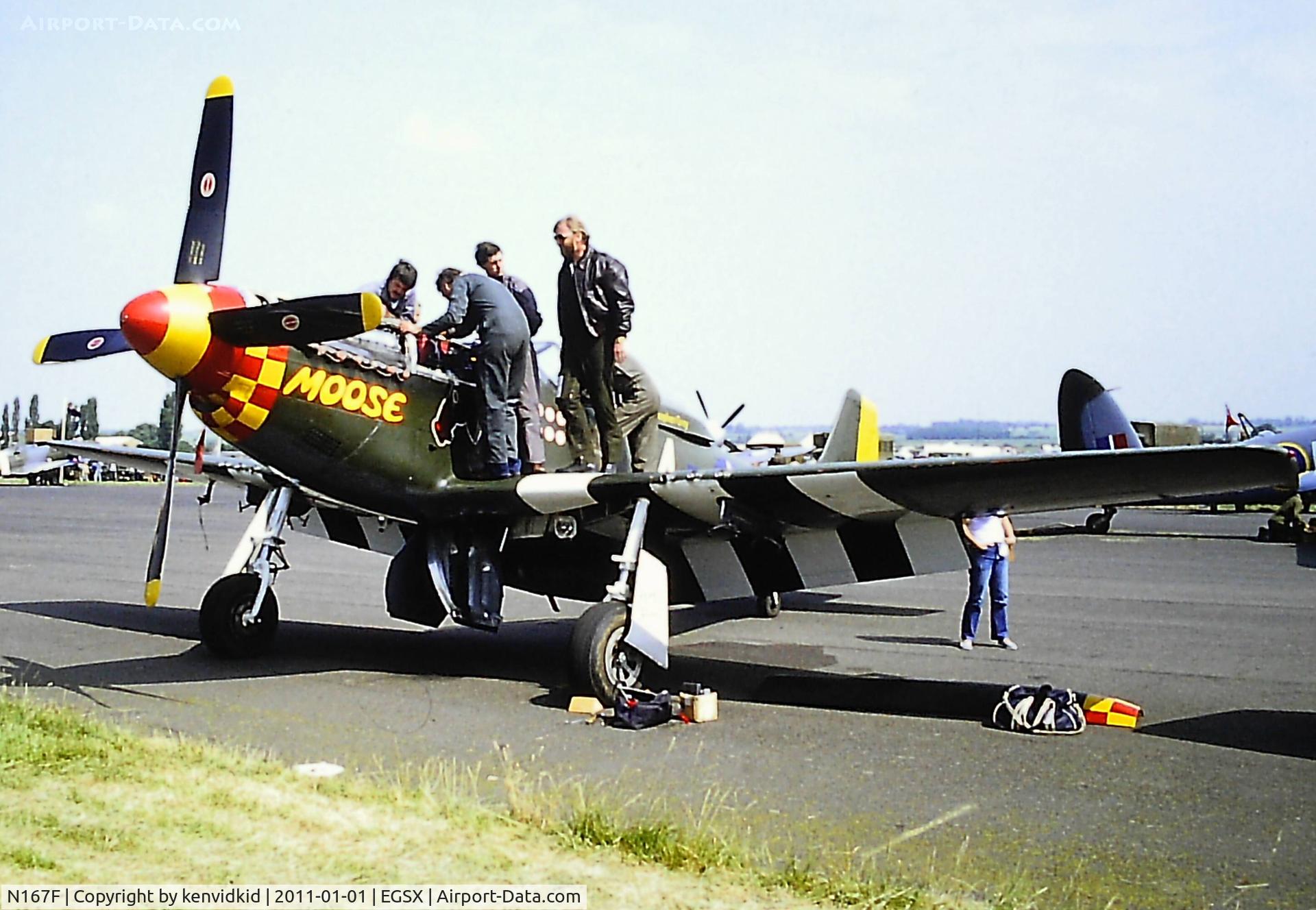 N167F, 1944 North American P-51D Mustang C/N 122-40417, At North Weald.