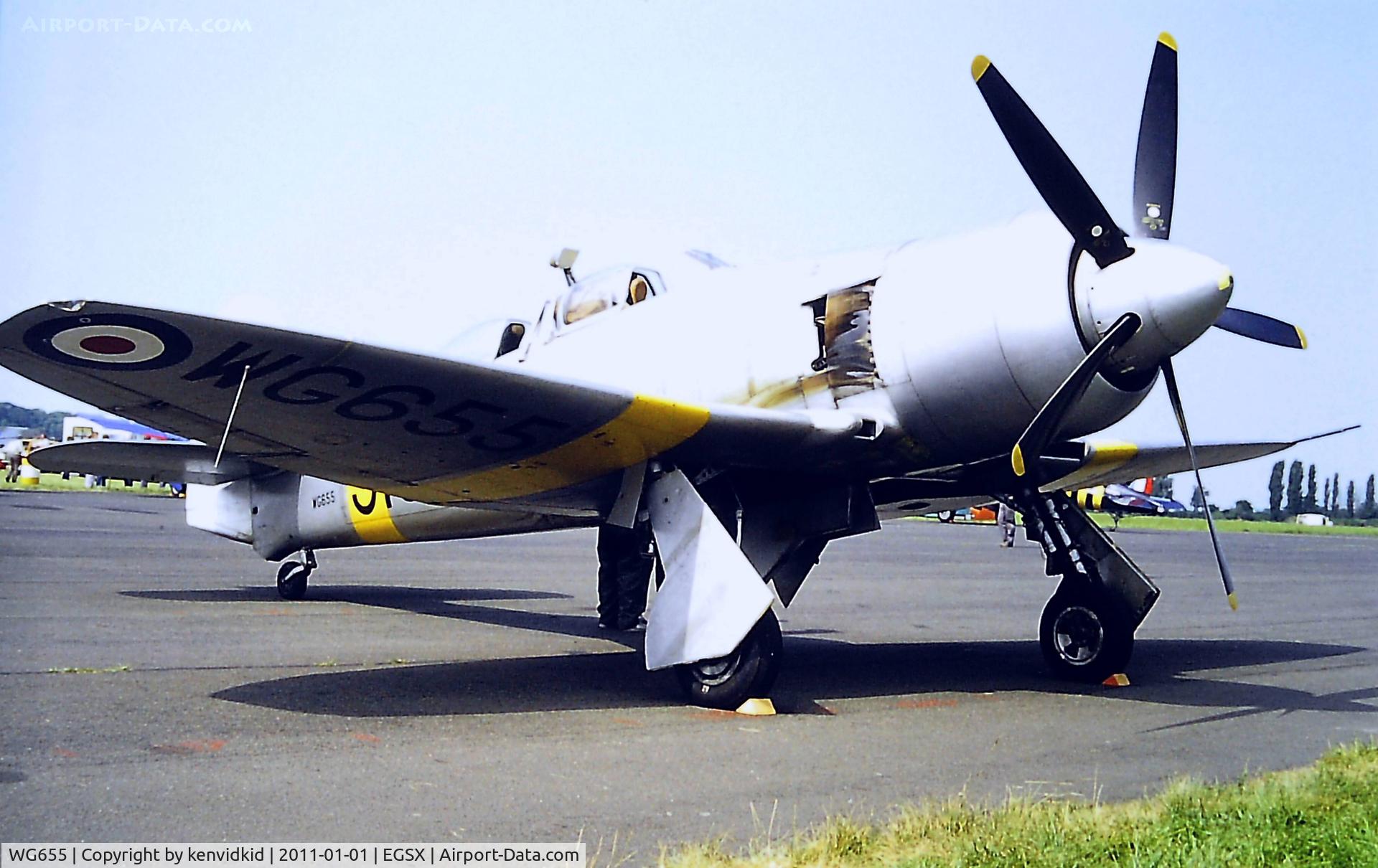 WG655, 1952 Hawker Sea Fury T.20 C/N 41H/636070, At North Weald.