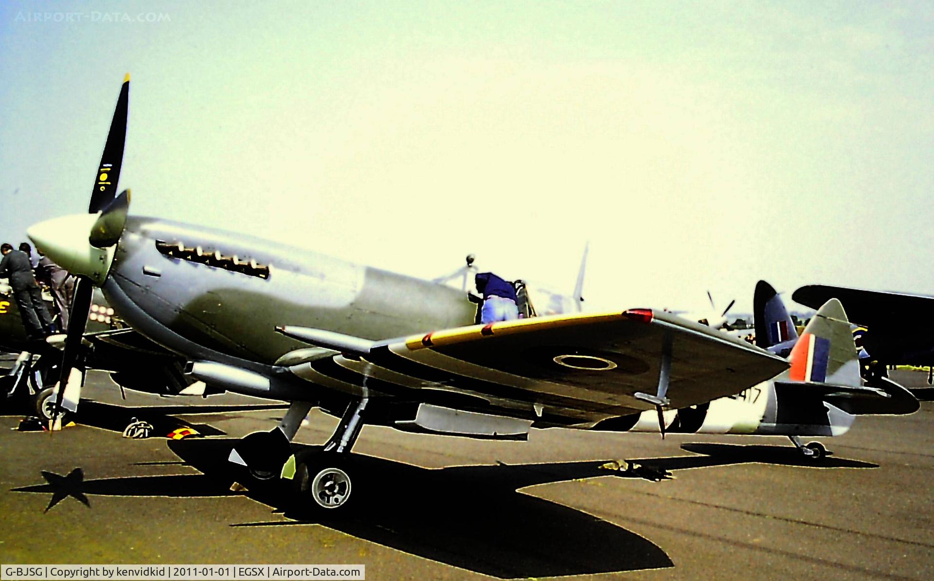 G-BJSG, 1944 Supermarine 509 Spitfire TR.9 C/N 6S/735188, At North Weald.