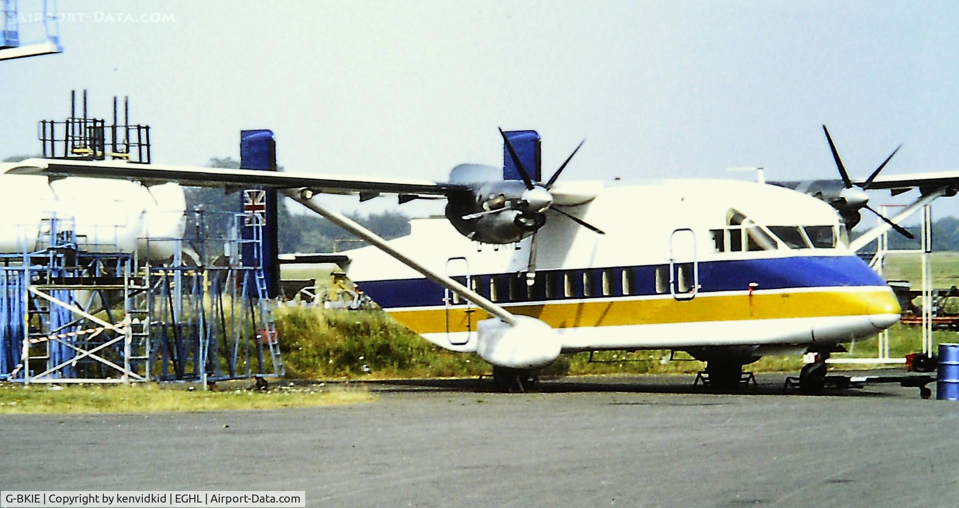 G-BKIE, 1976 Short 330-100 C/N SH.3005, At Lasham.