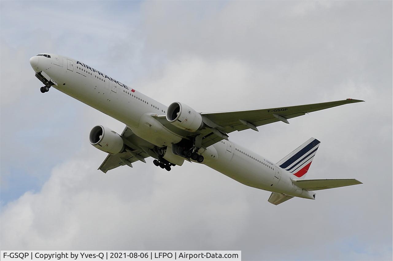 F-GSQP, 2006 Boeing 777-328/ER C/N 35676, Boeing 777-328ER, Taking off rwy 24, Paris Orly airport (LFPO-ORY)