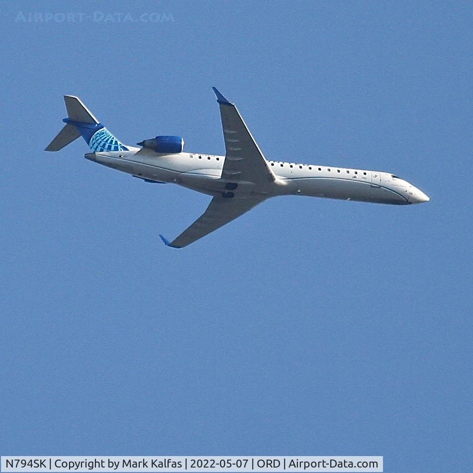 N794SK, 2010 Bombardier CRJ-702ER (CL-600-2C10) Regional Jet C/N 10298, Skywest Bombardier CRJ-702ER, N794SK arriving from CVG at ORD