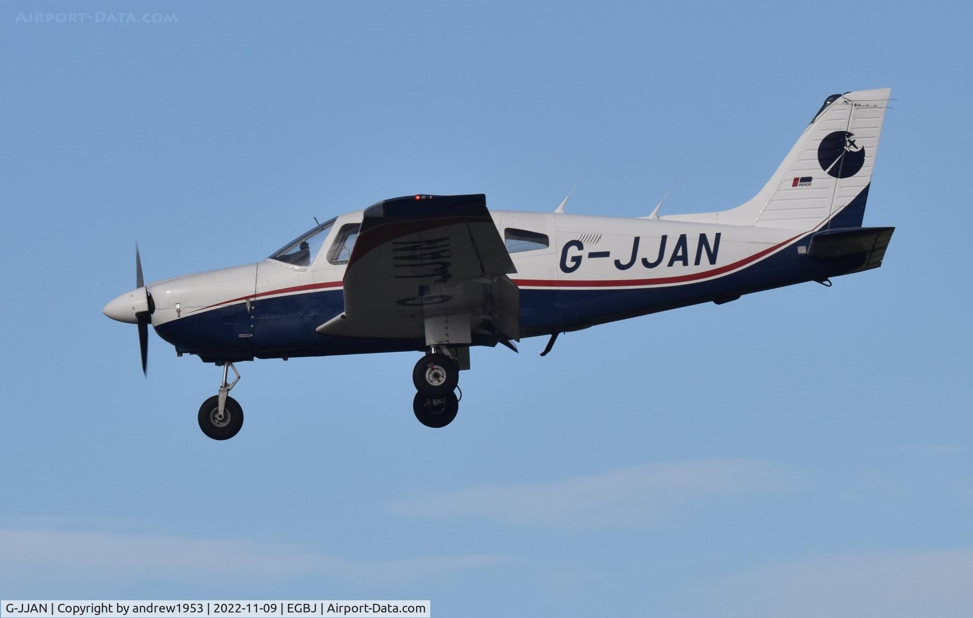 G-JJAN, 1986 Piper PA-28-181 Cherokee Archer II C/N 28-90007, G-JJAN at Gloucestershire Airport.
