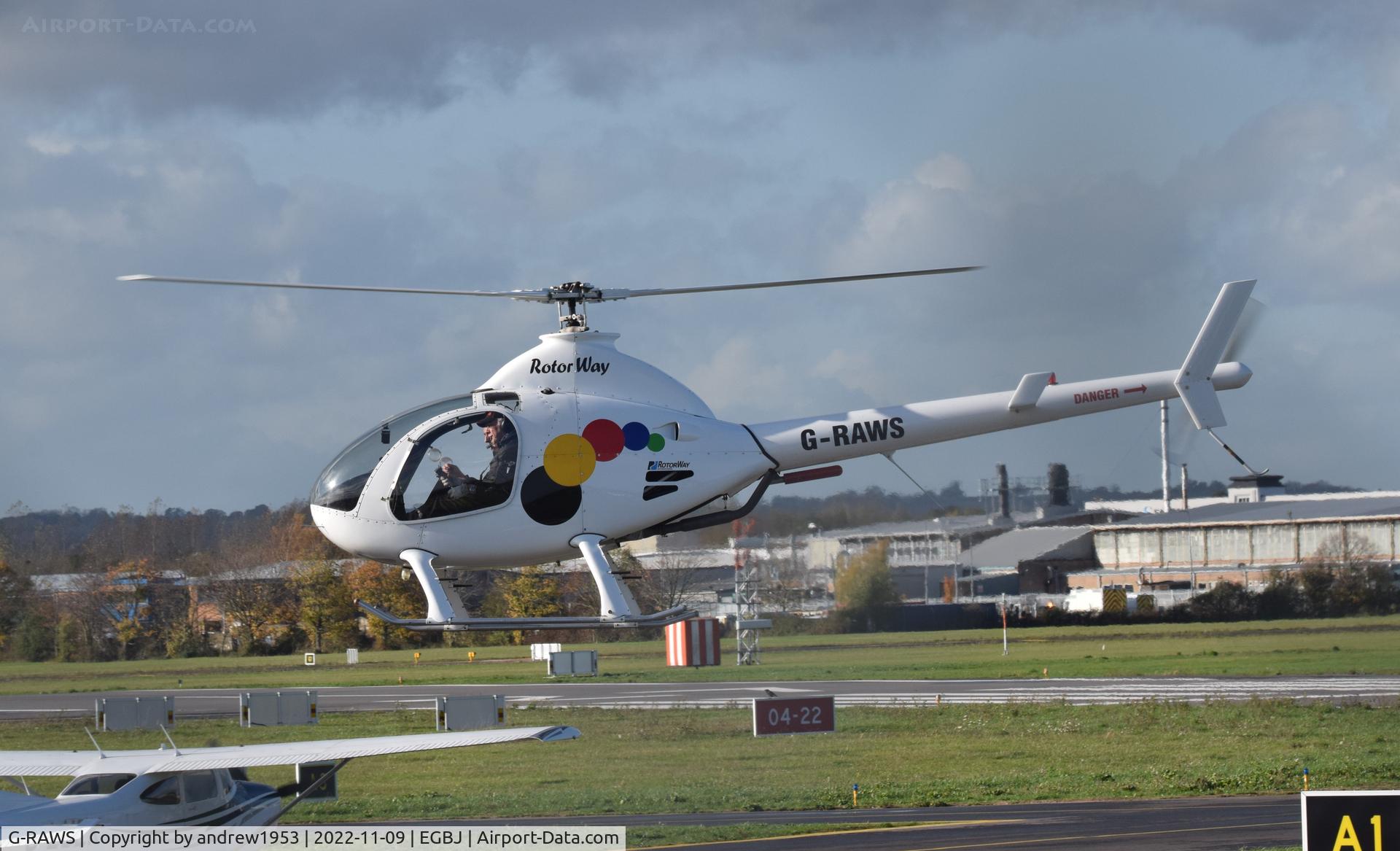 G-RAWS, 2001 Rotorway Exec 162F C/N 6492/6978, G-RAWS at Gloucestershire Airport.