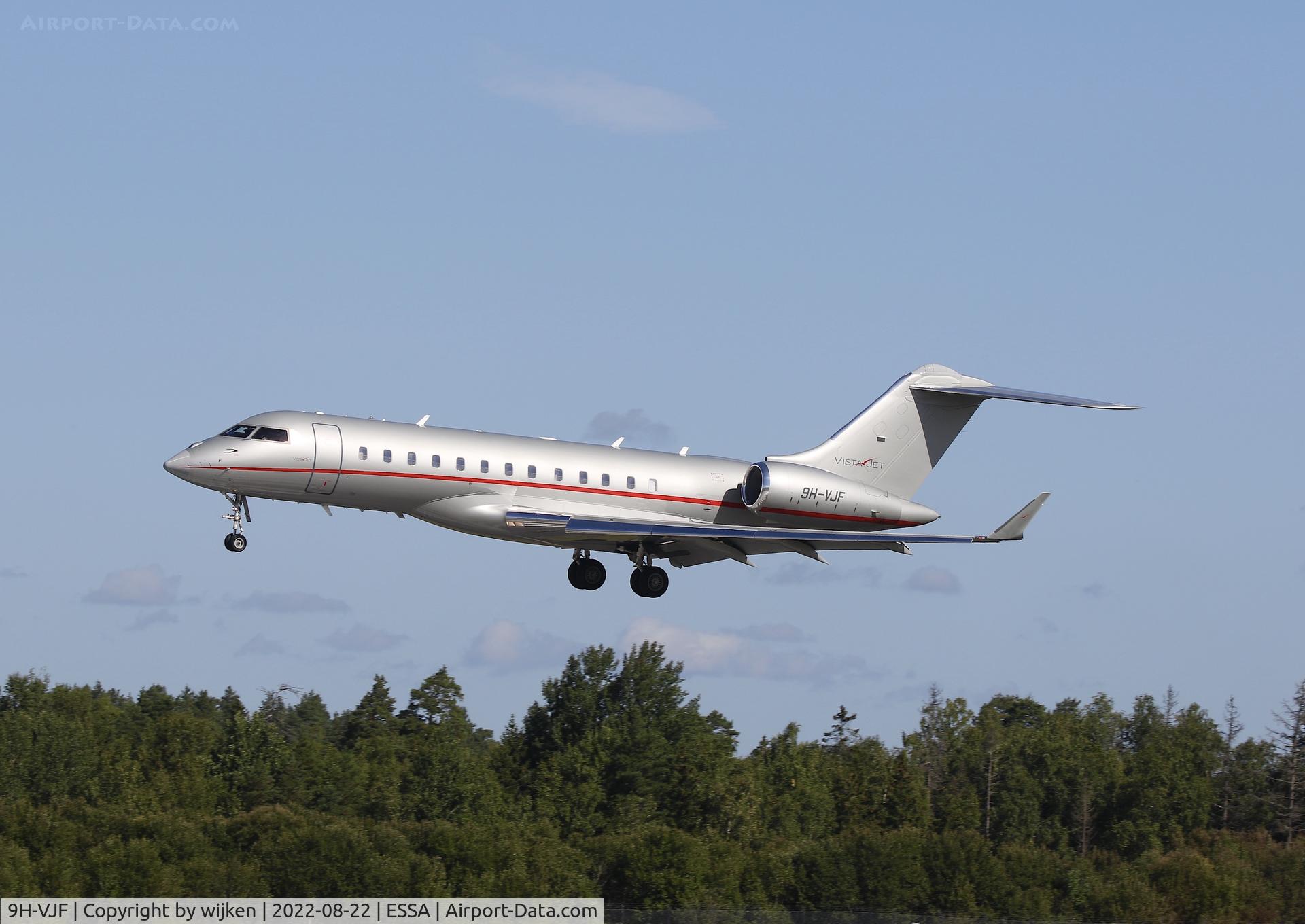 9H-VJF, 2012 Bombardier BD-700-1A10 Global 6000 C/N 9503, RWY 26