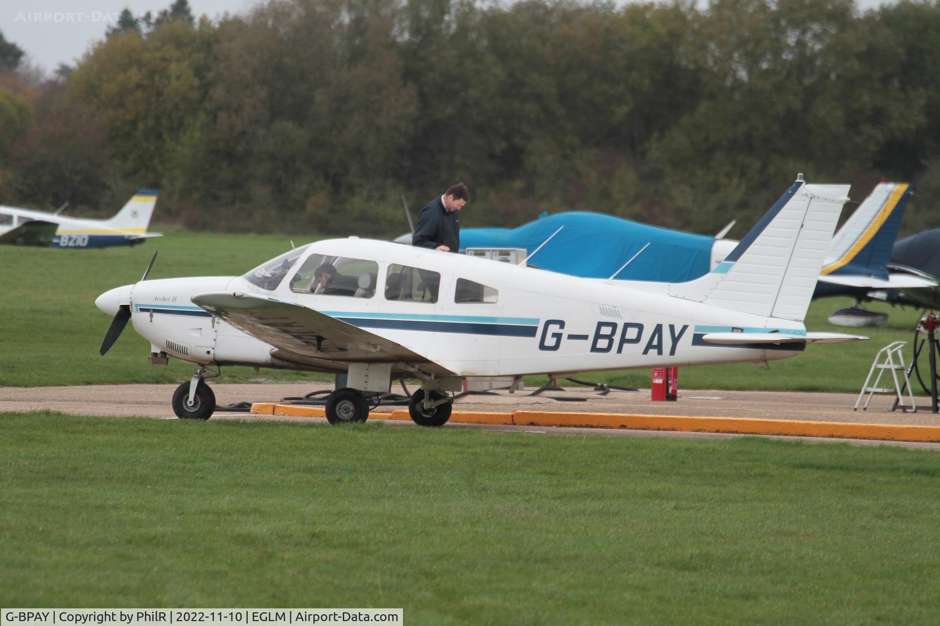 G-BPAY, 1980 Piper PA-28-181 Cherokee Archer II C/N 28-8090191, G-BPAY 1980 Piper PA-28 Cherokee Archer ll White Waltham