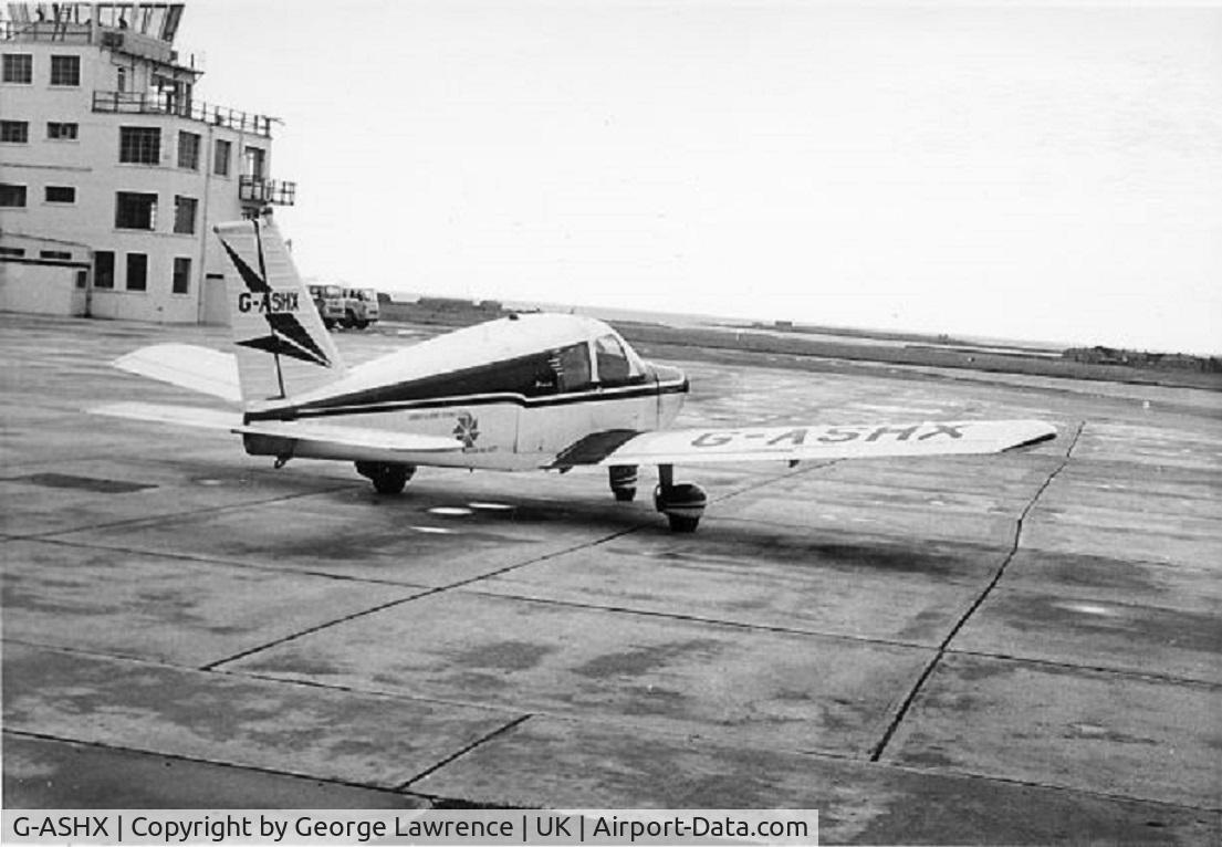 G-ASHX, 1963 Piper PA-28-180 Cherokee C/N 28-1266, In August 1965, after spending three weeks on my back due to a motorcycle racing crash at Brands Hatch, we hired G-ASHX and flew to the Isle of Man. The pilot was an American Lance Weil. From memory, the aircraft flew faultlessly.