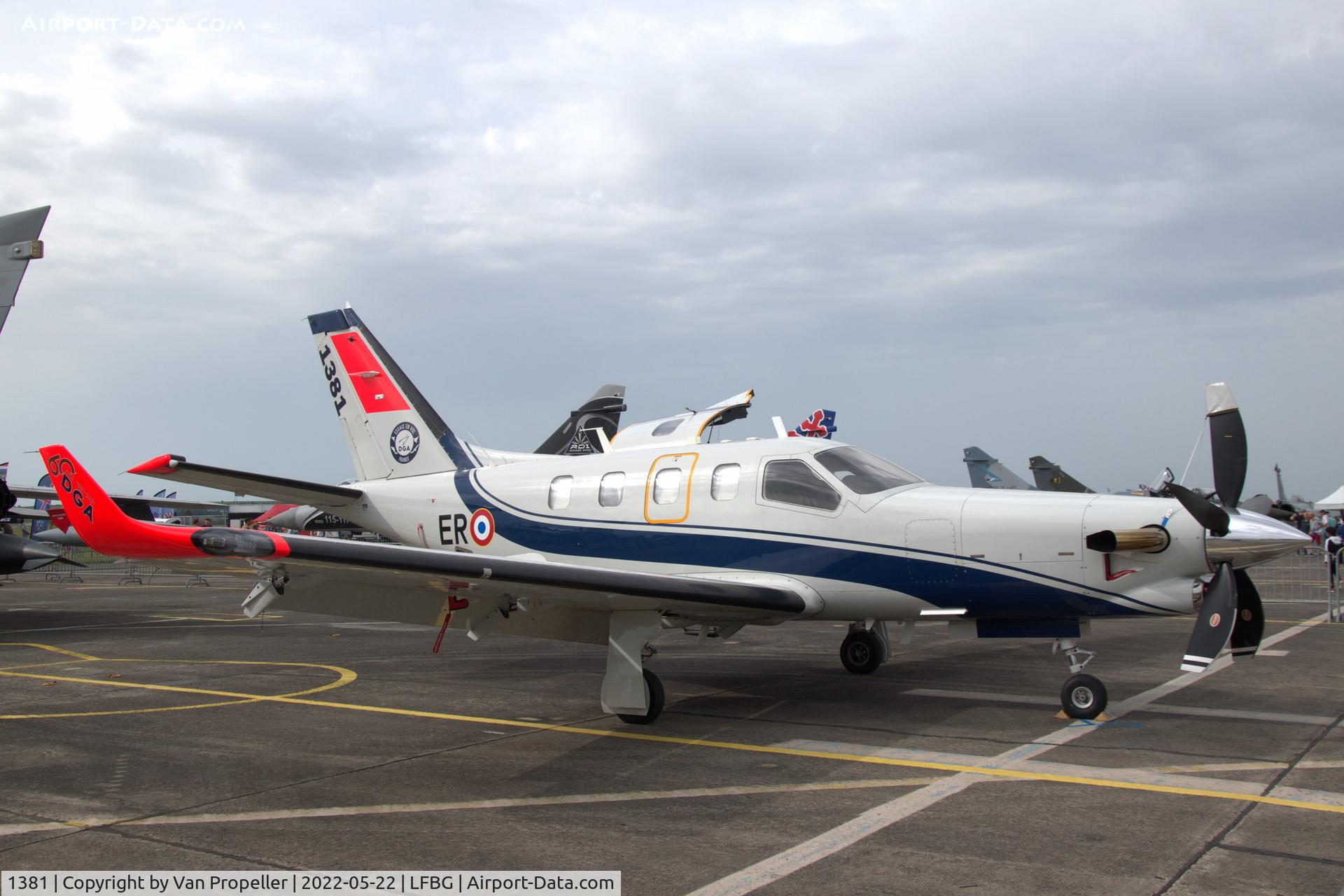 1381, Daher TBM-940 C/N 1381, Daher TBM 940 of the French Air Force DGA at Cognac - Châteaubernard air base, France, 2022