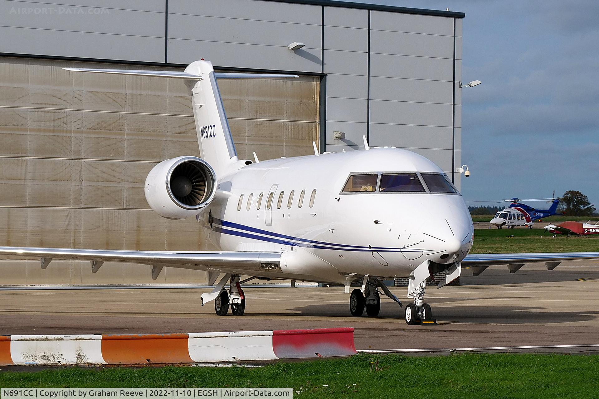N691CC, 1992 Canadair Challenger 601-3A (CL-600-2B16) C/N 5126, Parked at Norwich.