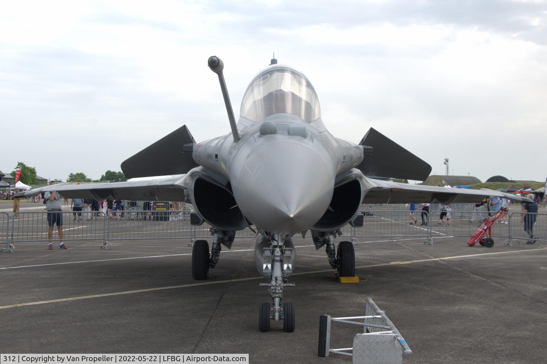 312, Dassault Rafale B C/N 312, French Air Force Dassault Rafale B fighter at Cognac - Châteaubernard air base, France, 2022