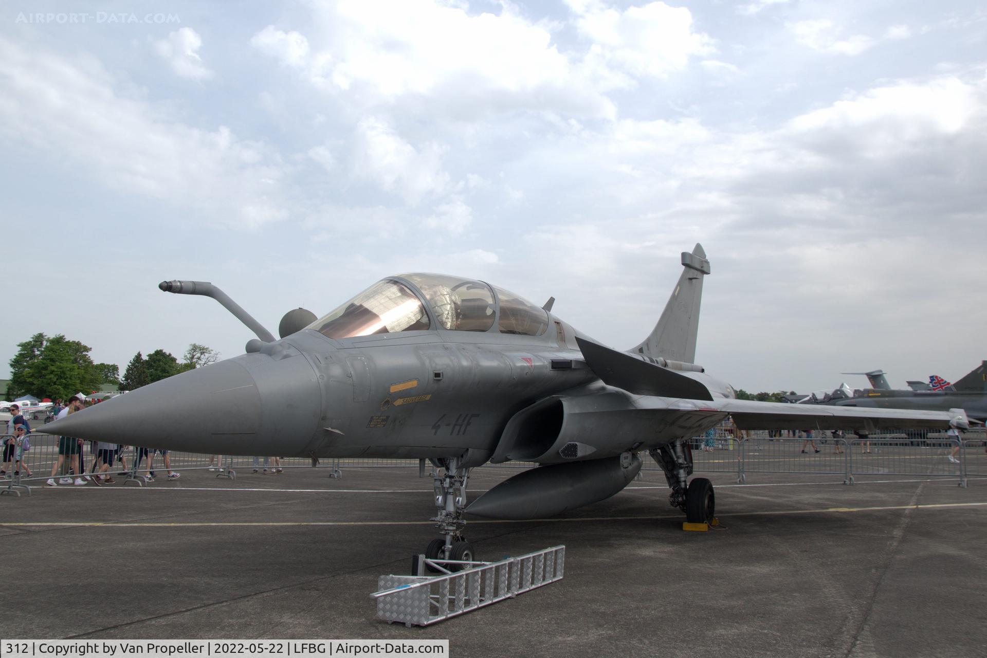 312, Dassault Rafale B C/N 312, French Air Force Dassault Rafale B fighter at Cognac - Châteaubernard air base, France, 2022