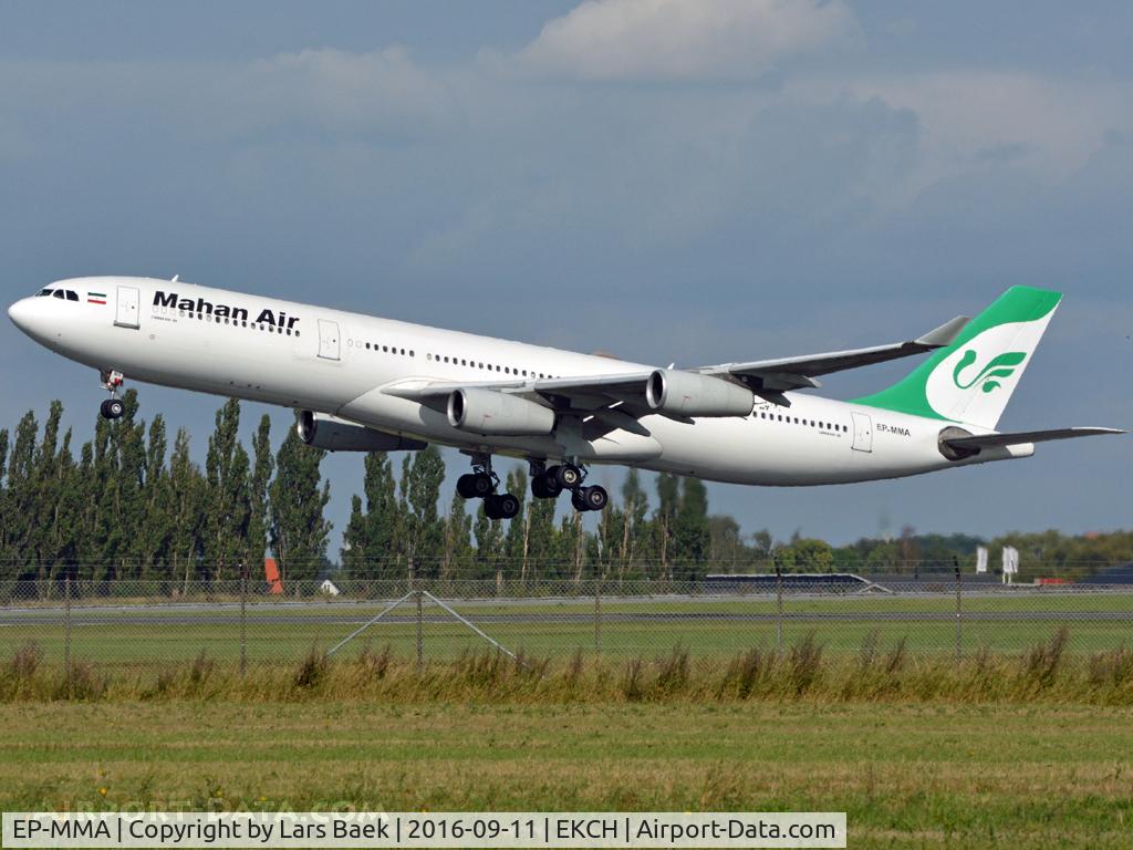 EP-MMA, 1993 Airbus A340-311 C/N 020, RWY22R from St. Magleby
