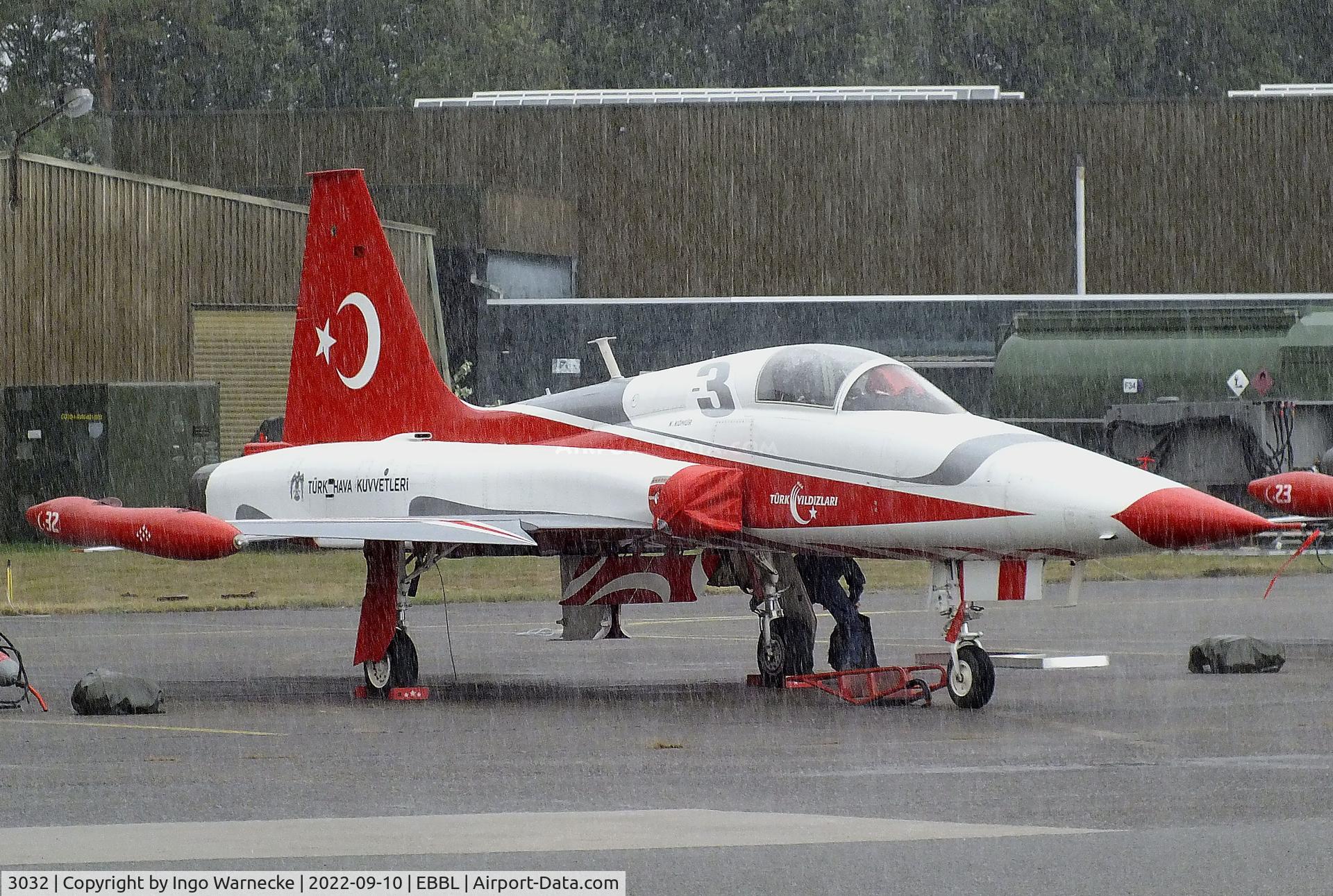 3032, 1970 Canadair NF-5A Freedom Fighter C/N 3032, Northrop (Canadair) NF-5A Freedom Fighter of the Türk Hava Kuvvetleri (Turkish air force) display team 'Türk Yildizlari / Turkish Stars' at the 2022 Sanicole Spottersday at Kleine Brogel air base