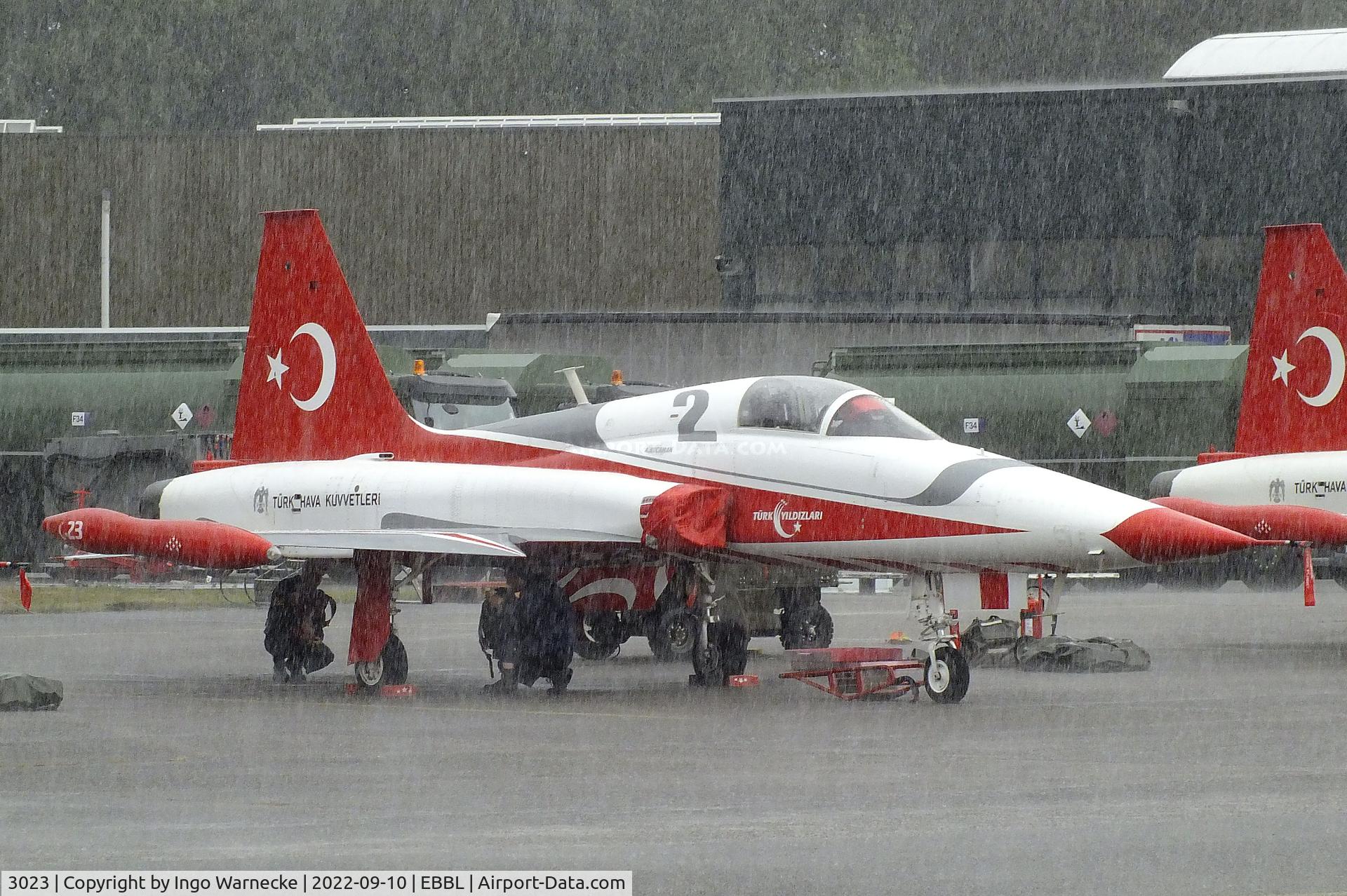 3023, 1970 Canadair NF-5A Freedom Fighter C/N 3023, Northrop (Canadair) NF-5A Freedom Fighter of the Türk Hava Kuvvetleri (Turkish air force) display team 'Türk Yildizlari / Turkish Stars' at the 2022 Sanicole Spottersday at Kleine Brogel air base