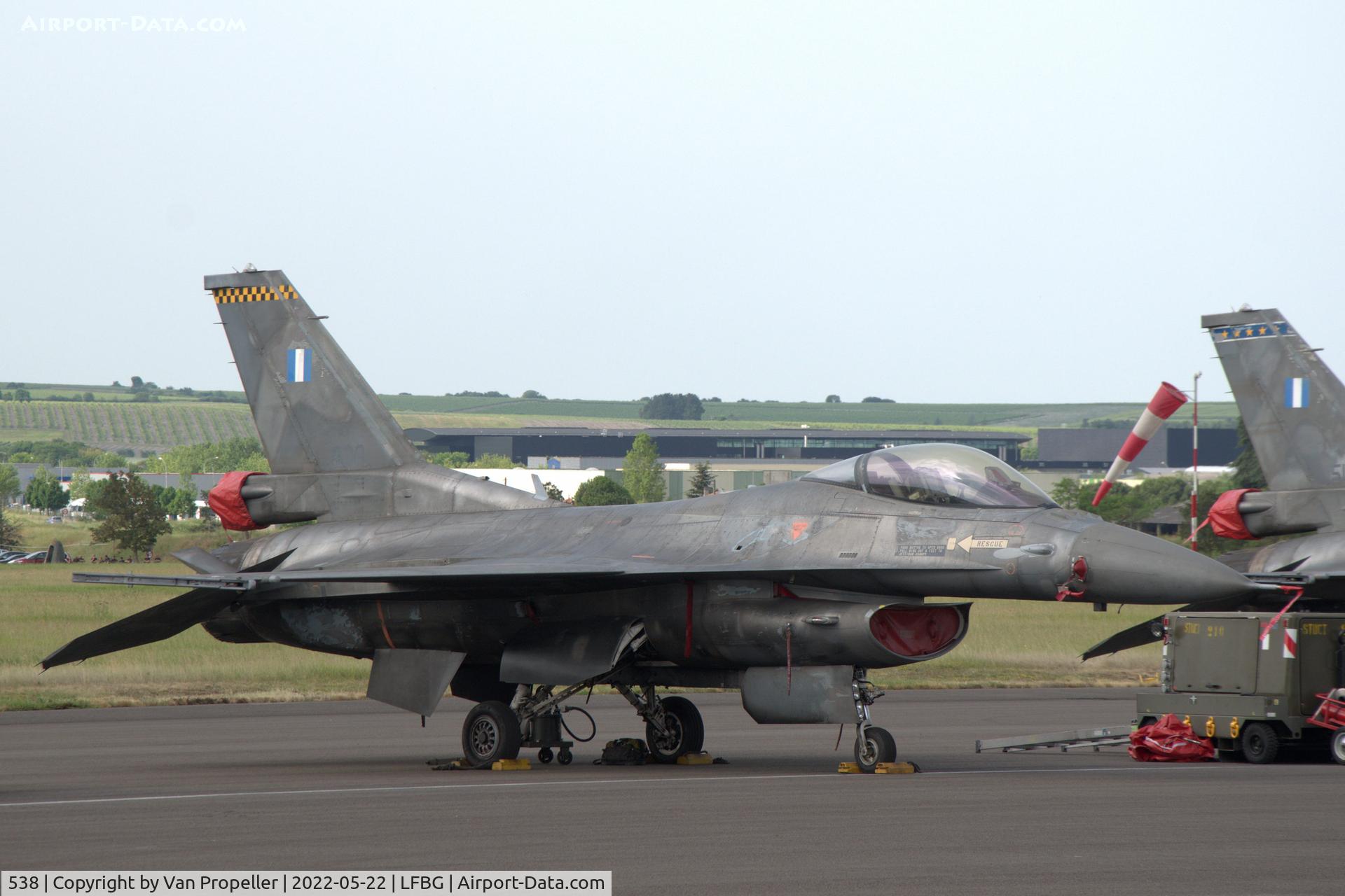 538, Lockheed Martin F-16C Fighting Falcon C/N XK-39, Greek Air Force F-16C-52 at Cognac - Châteaubernard air base, France, 2022