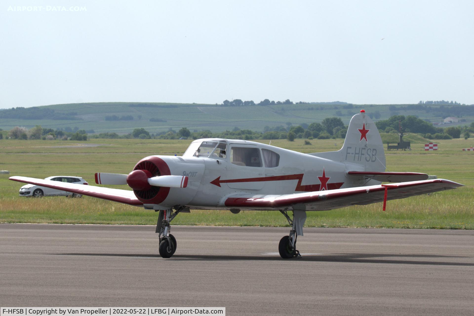 F-HFSB, Yakovlev Yak-18T C/N 8200916, Yakovlev Yak-18T of the Yakoteam at Cognac - Châteaubernard air base, France, 2022