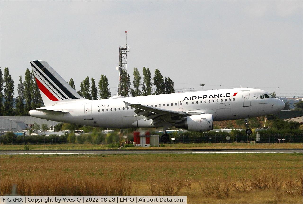 F-GRHX, 2001 Airbus A319-111 C/N 1524, Airbus A319-11, Landing rwy 06, Paris-Orly airport (LFPO-ORY)