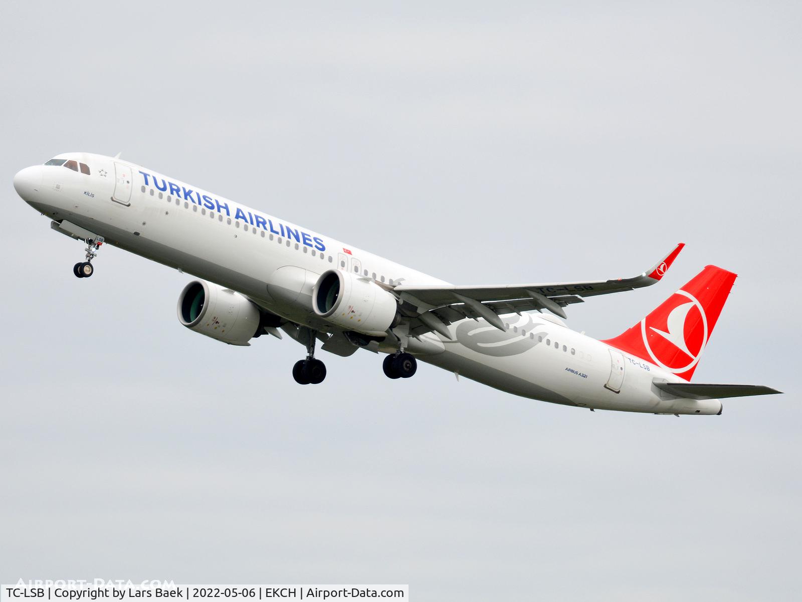 TC-LSB, 2019 Airbus A321-271NX C/N 8257, RWY22R from St. Magleby