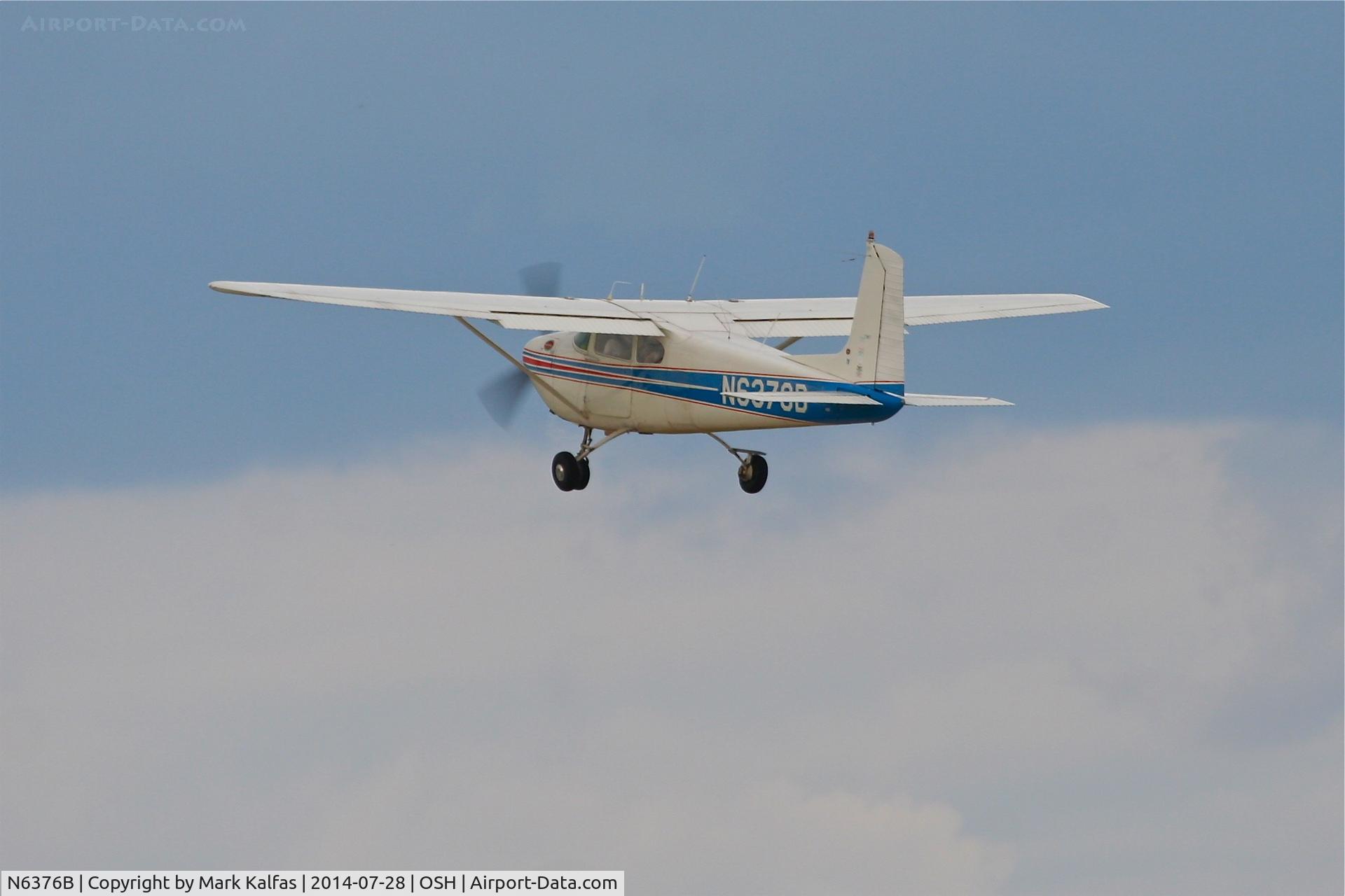 N6376B, 1957 Cessna 182A Skylane C/N 34276, Departing OSH