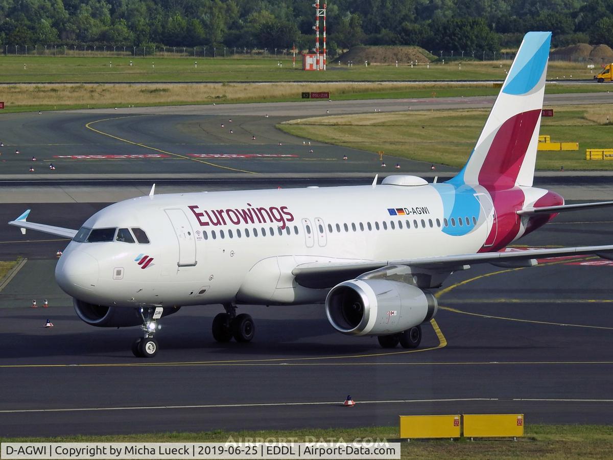 D-AGWI, 2008 Airbus A319-132 C/N 3358, At Düsseldorf