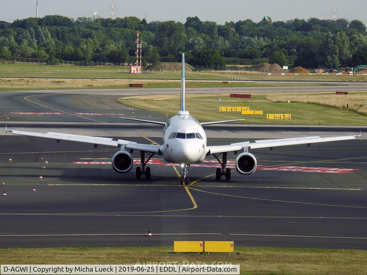 D-AGWI, 2008 Airbus A319-132 C/N 3358, At Düsseldorf