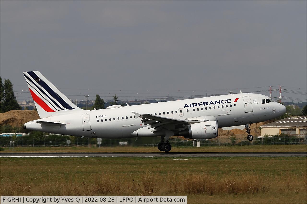 F-GRHI, 2000 Airbus A319-111 C/N 1169, Airbus A319-111, Landing rwy 06, Paris Orly Airport (LFPO-ORY)