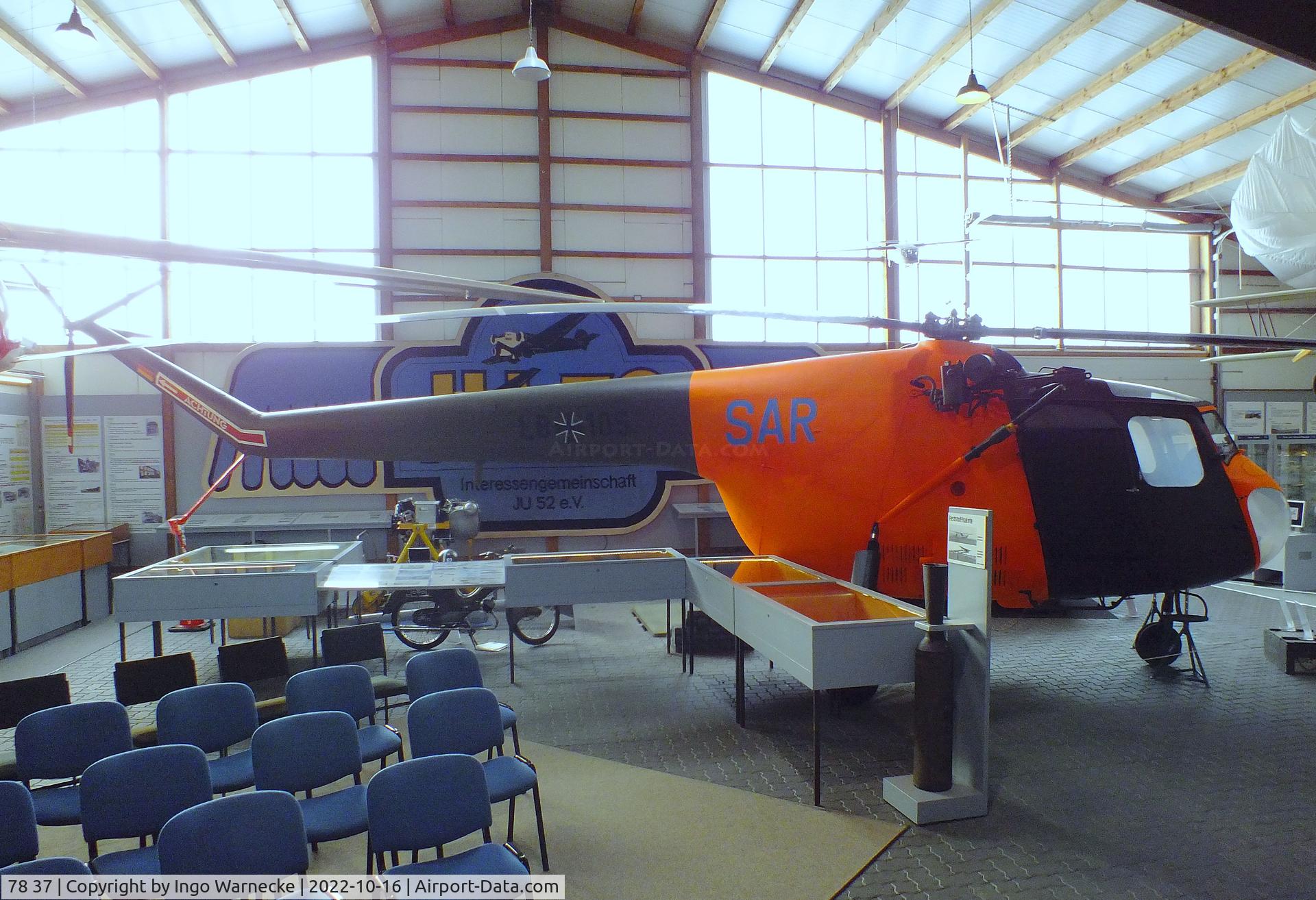 78 37, Bristol 171 Sycamore Mk.52 C/N 13503, Bristol 171 Sycamore Mk52, displayed as LB+105 at the Ju52-Halle (Lufttransportmuseum), Wunstorf