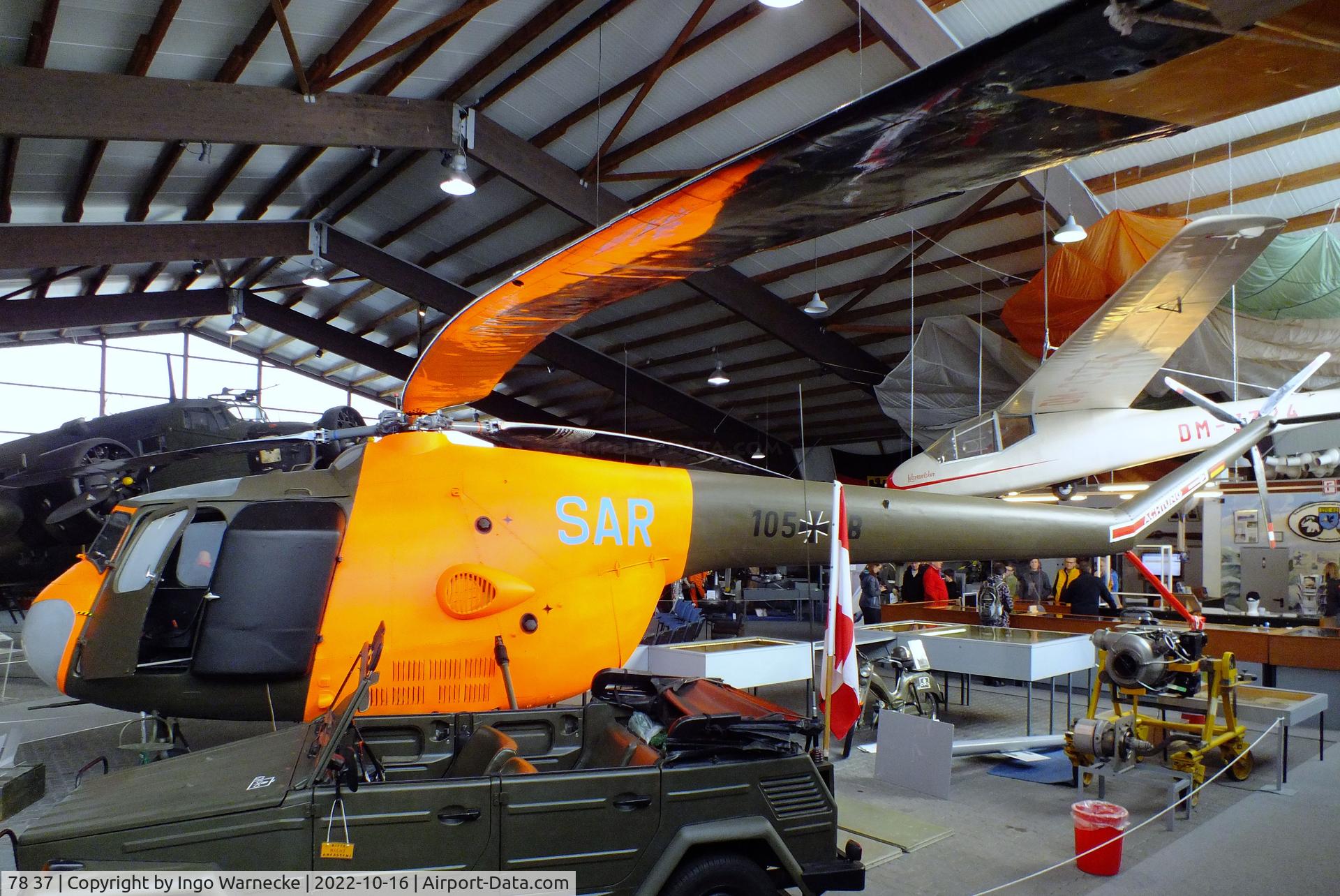 78 37, Bristol 171 Sycamore Mk.52 C/N 13503, Bristol 171 Sycamore Mk52, displayed as LB+105 at the Ju52-Halle (Lufttransportmuseum), Wunstorf