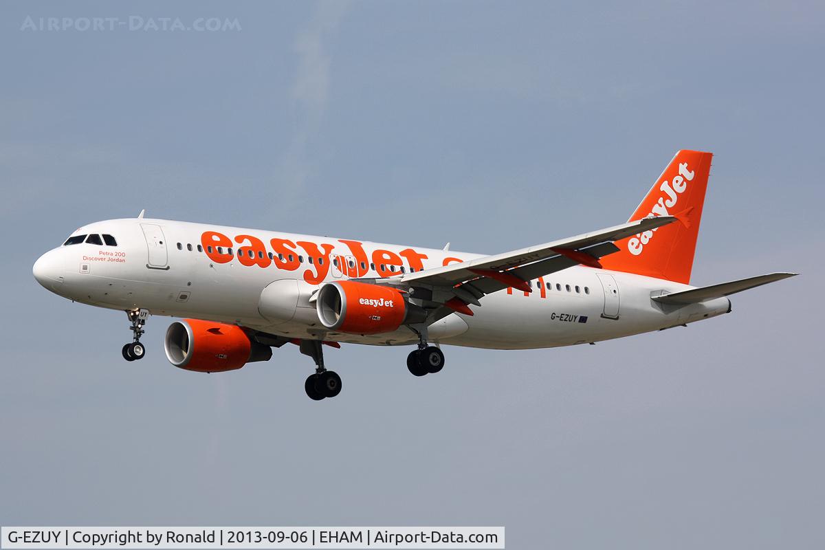 G-EZUY, 2012 Airbus A320-214 C/N 5146, at spl