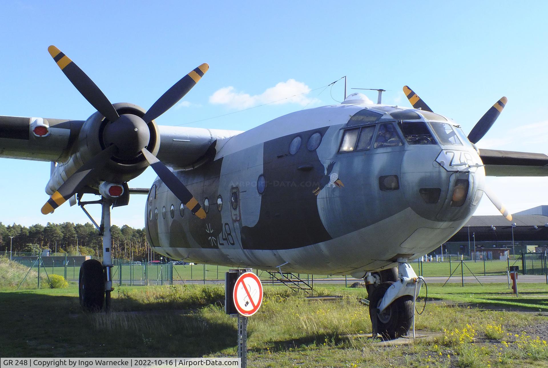 GR 248, Nord N-2501F Noratlas C/N 66, Nord N.2501F Noratlas (from the French Air Force, original tail number 66) at the Ju52-Halle (Lufttransportmuseum), Wunstorf
