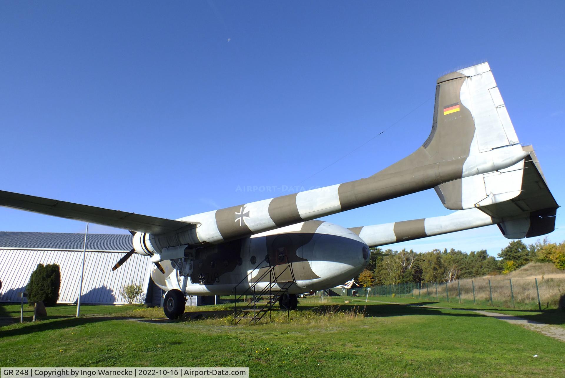 GR 248, Nord N-2501F Noratlas C/N 66, Nord N.2501F Noratlas (from the French Air Force, original tail number 66) at the Ju52-Halle (Lufttransportmuseum), Wunstorf