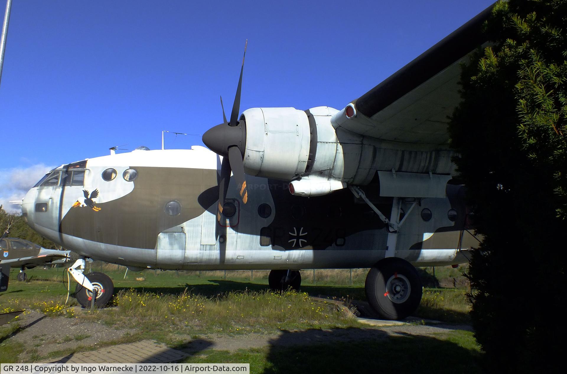 GR 248, Nord N-2501F Noratlas C/N 66, Nord N.2501F Noratlas (from the French Air Force, original tail number 66) at the Ju52-Halle (Lufttransportmuseum), Wunstorf