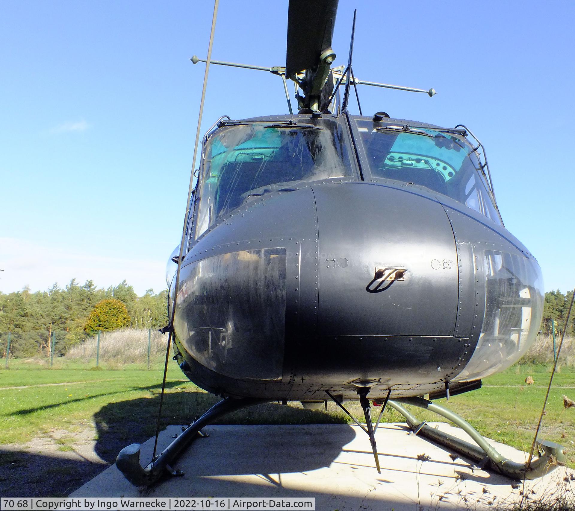 70 68, Bell (Dornier) UH-1D Iroquois (205) C/N 8128, Bell (Dornier) UH-1D Iroquois at the Ju52-Halle (Lufttransportmuseum), Wunstorf