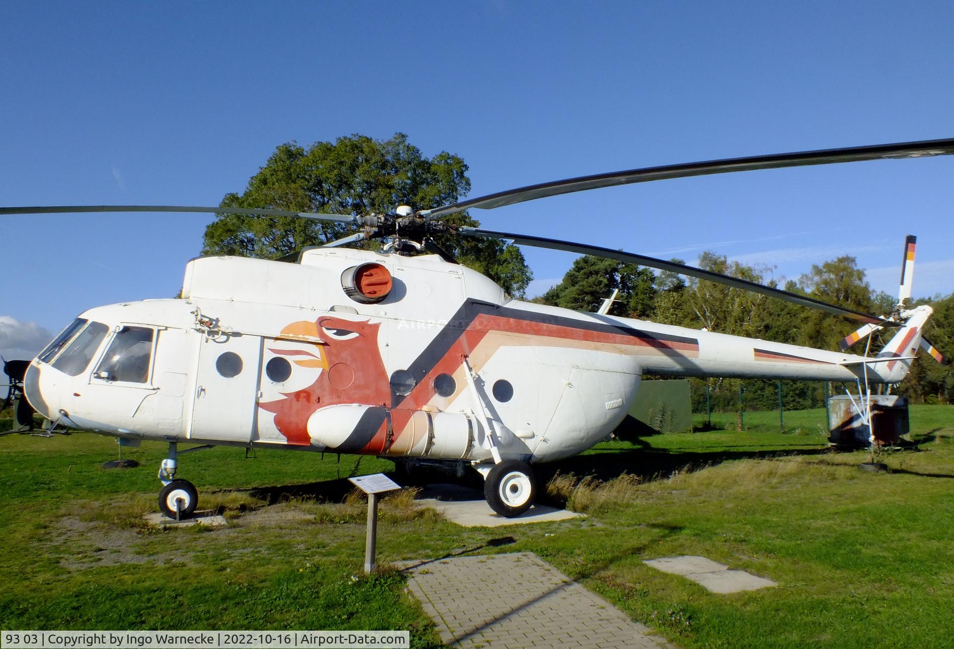93 03, Mil Mi-8T Hip C/N 10511, Mil Mi-8T HIP in 'Luftwaffe Fly-Out' special colours at the Ju52-Halle (Lufttransportmuseum), Wunstorf