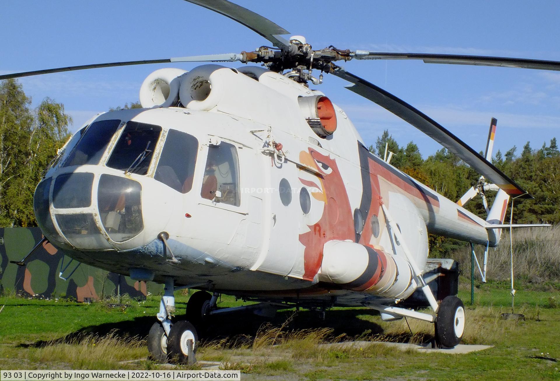 93 03, Mil Mi-8T Hip C/N 10511, Mil Mi-8T HIP in 'Luftwaffe Fly-Out' special colours at the Ju52-Halle (Lufttransportmuseum), Wunstorf