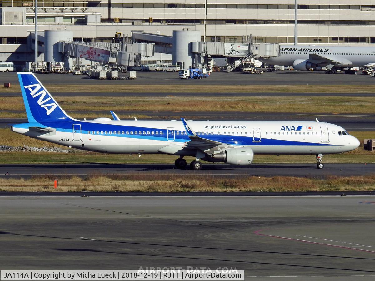 JA114A, 2017 Airbus A321-211 C/N 7493, At Haneda