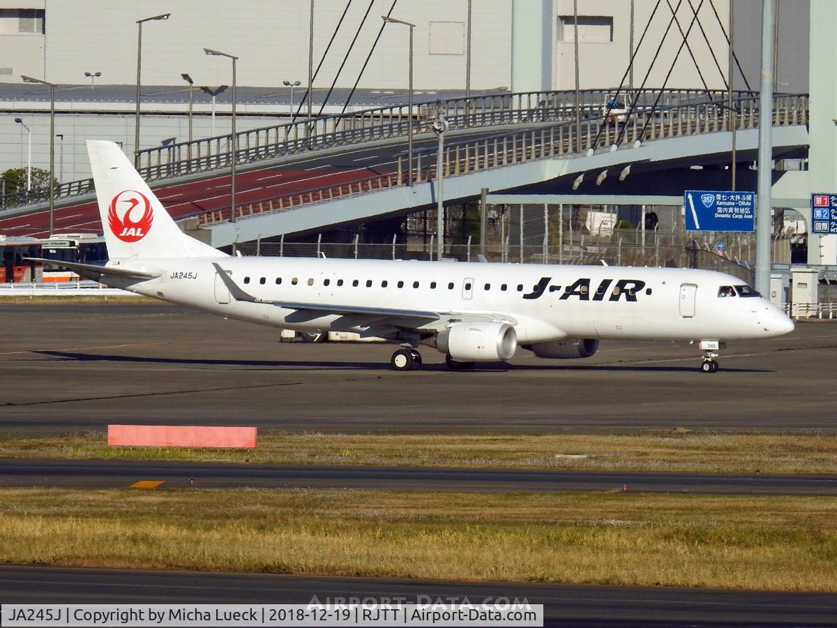 JA245J, 2016 Embraer E190 C/N 19000724, At Haneda