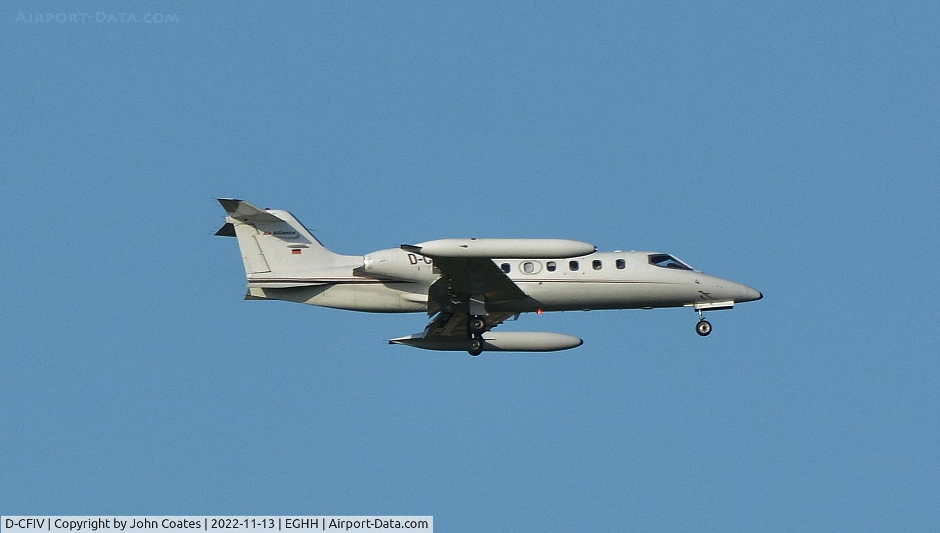 D-CFIV, 1981 Gates Learjet 35A C/N 385, On approach to 08