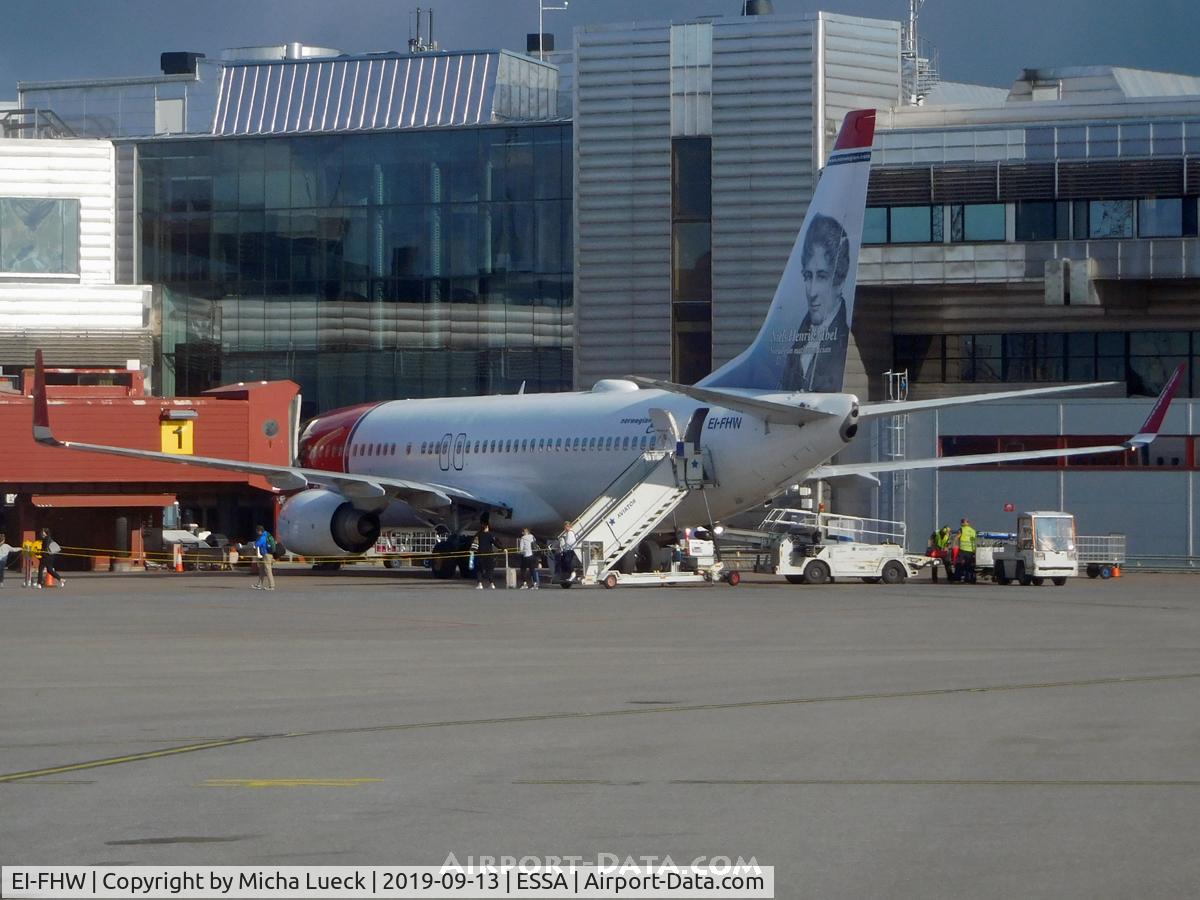EI-FHW, 2011 Boeing 737-8JP C/N 39007, At Arlanda