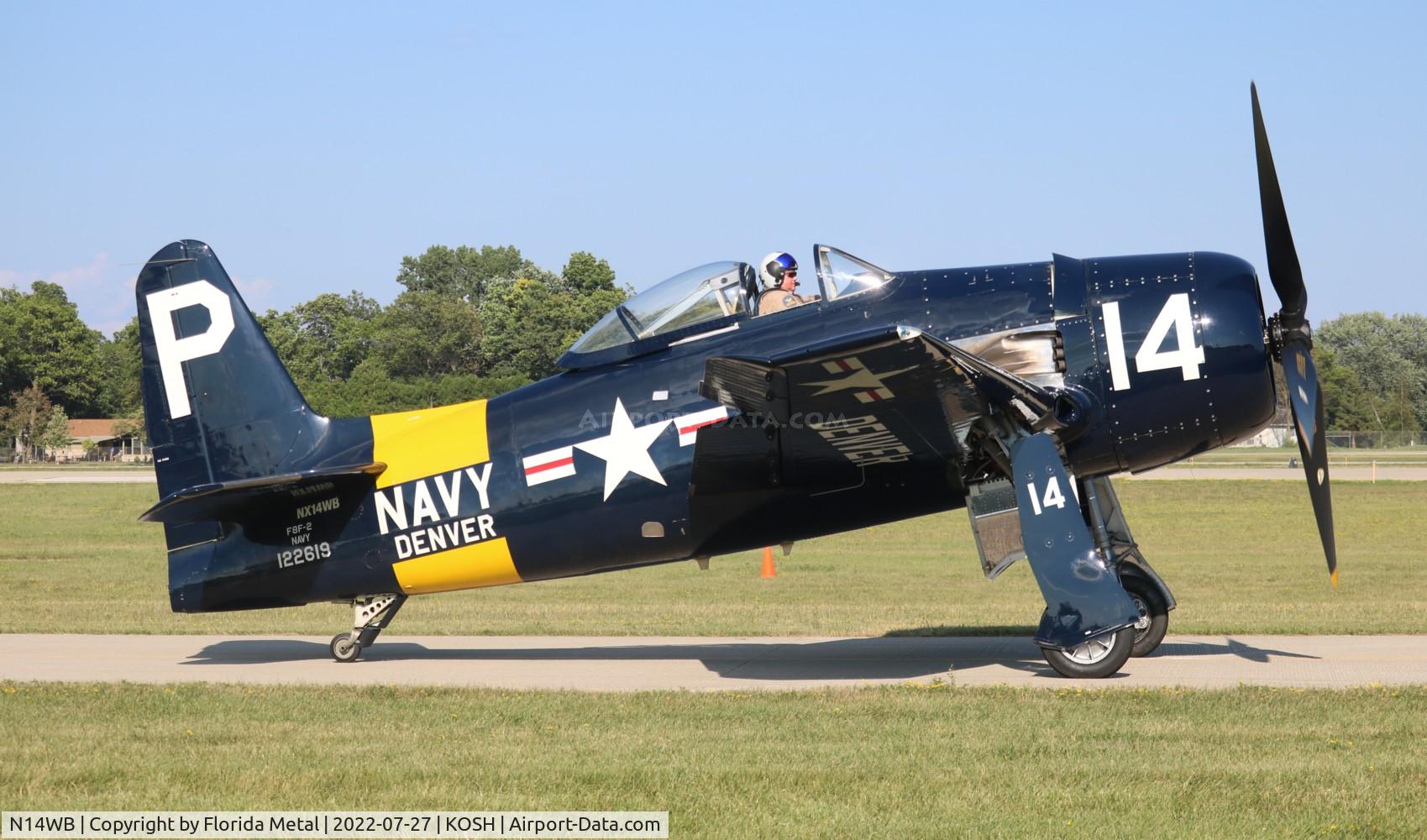 N14WB, Grumman F8F-2 (G58) Bearcat C/N D.1148, Bearcat