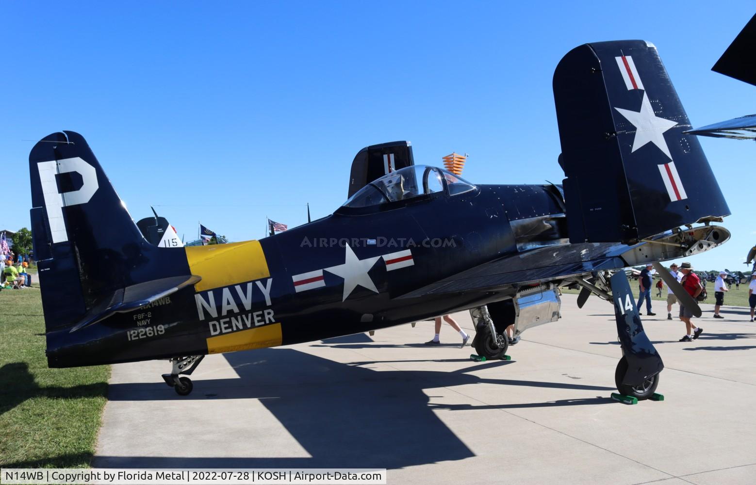 N14WB, Grumman F8F-2 (G58) Bearcat C/N D.1148, Bearcat