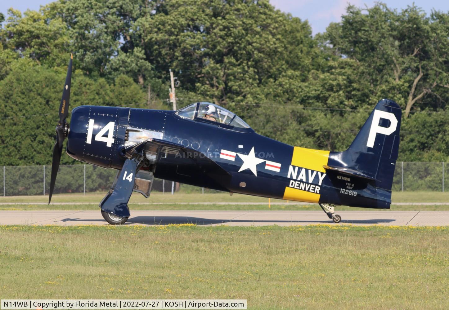 N14WB, Grumman F8F-2 (G58) Bearcat C/N D.1148, OSH 2022