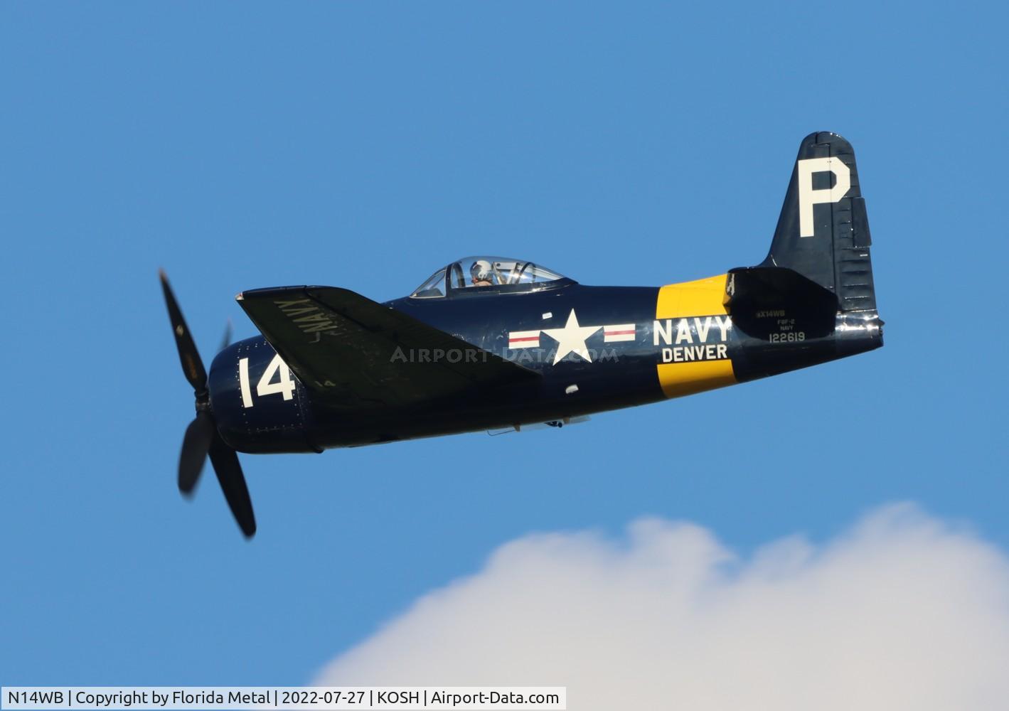 N14WB, Grumman F8F-2 (G58) Bearcat C/N D.1148, OSH 2022