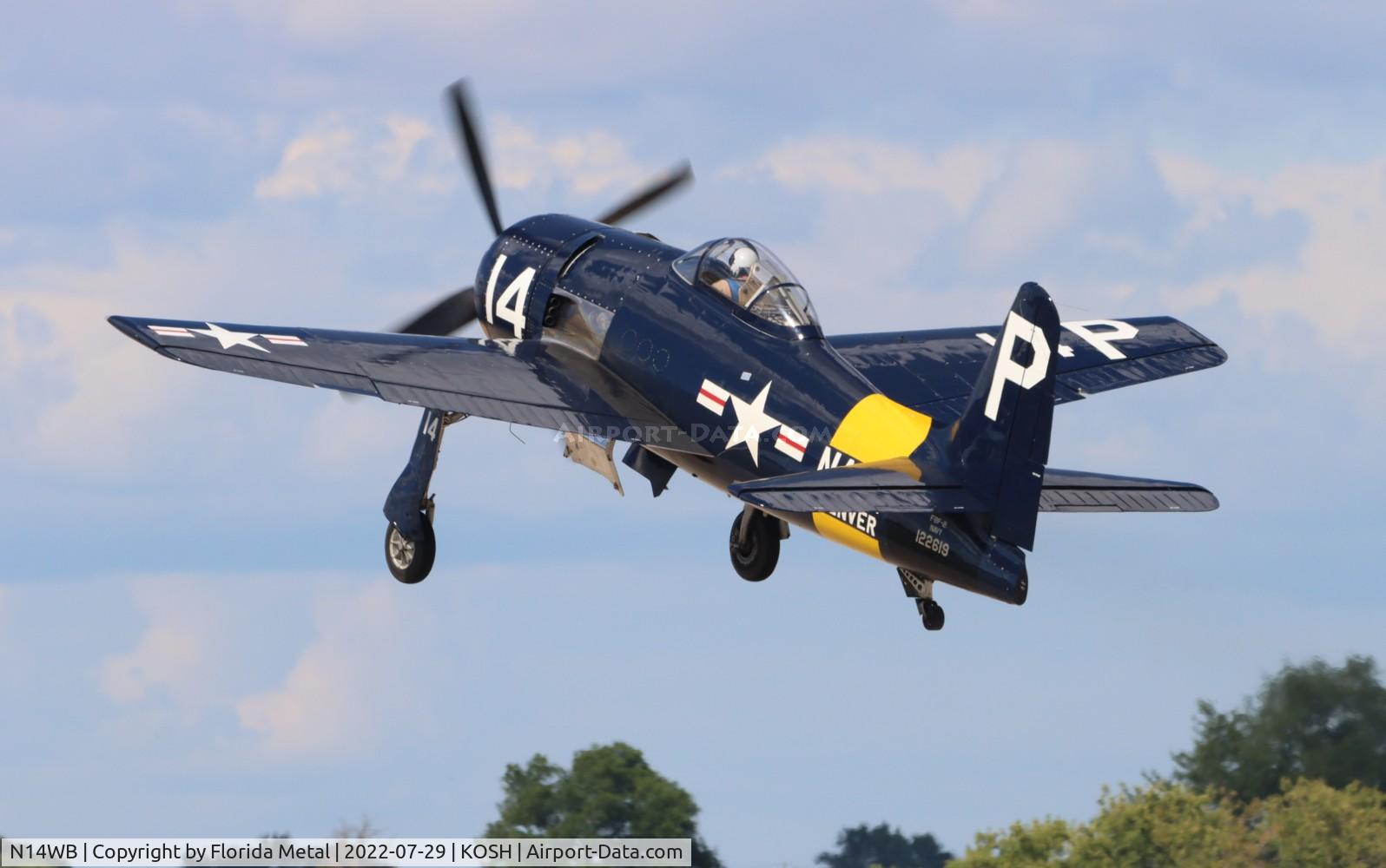 N14WB, Grumman F8F-2 (G58) Bearcat C/N D.1148, OSH 2022