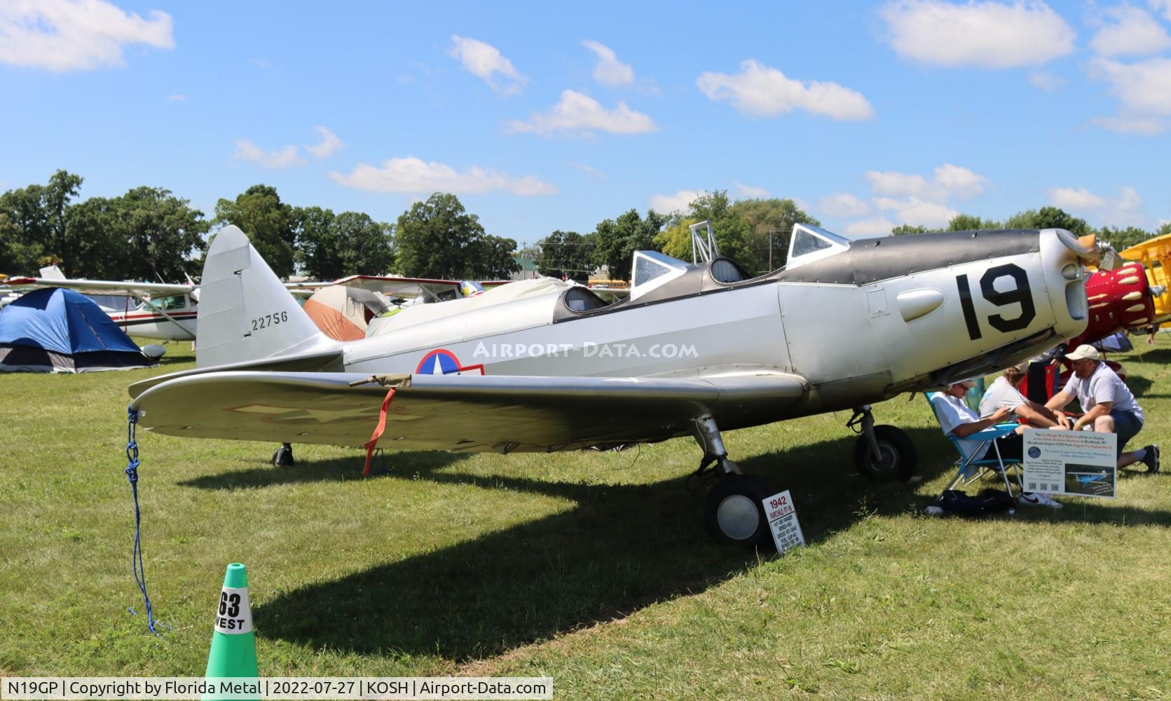 N19GP, 1942 Fairchild PT-19A C/N T42-1844, OSH 2022