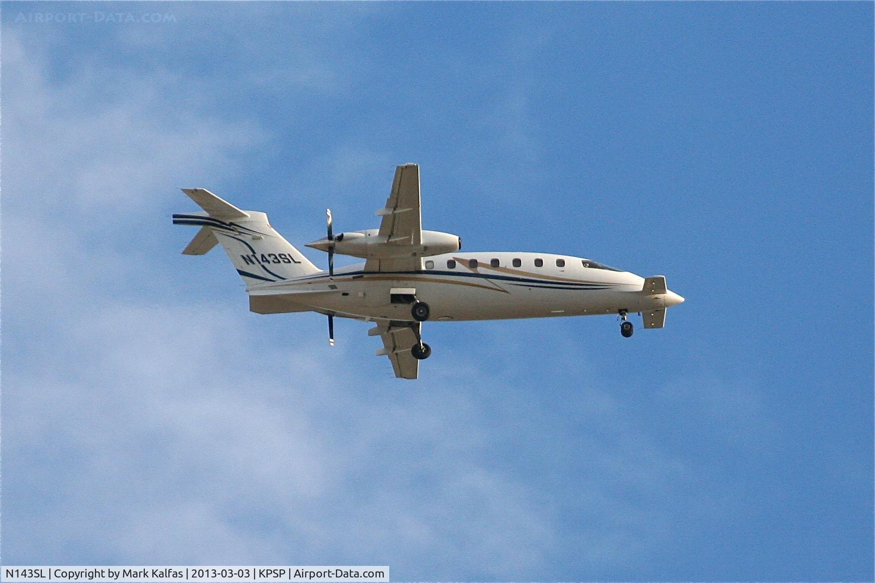 N143SL, 2005 Piaggio P-180 Avanti II C/N 1109, N143SL on approach into KPSP