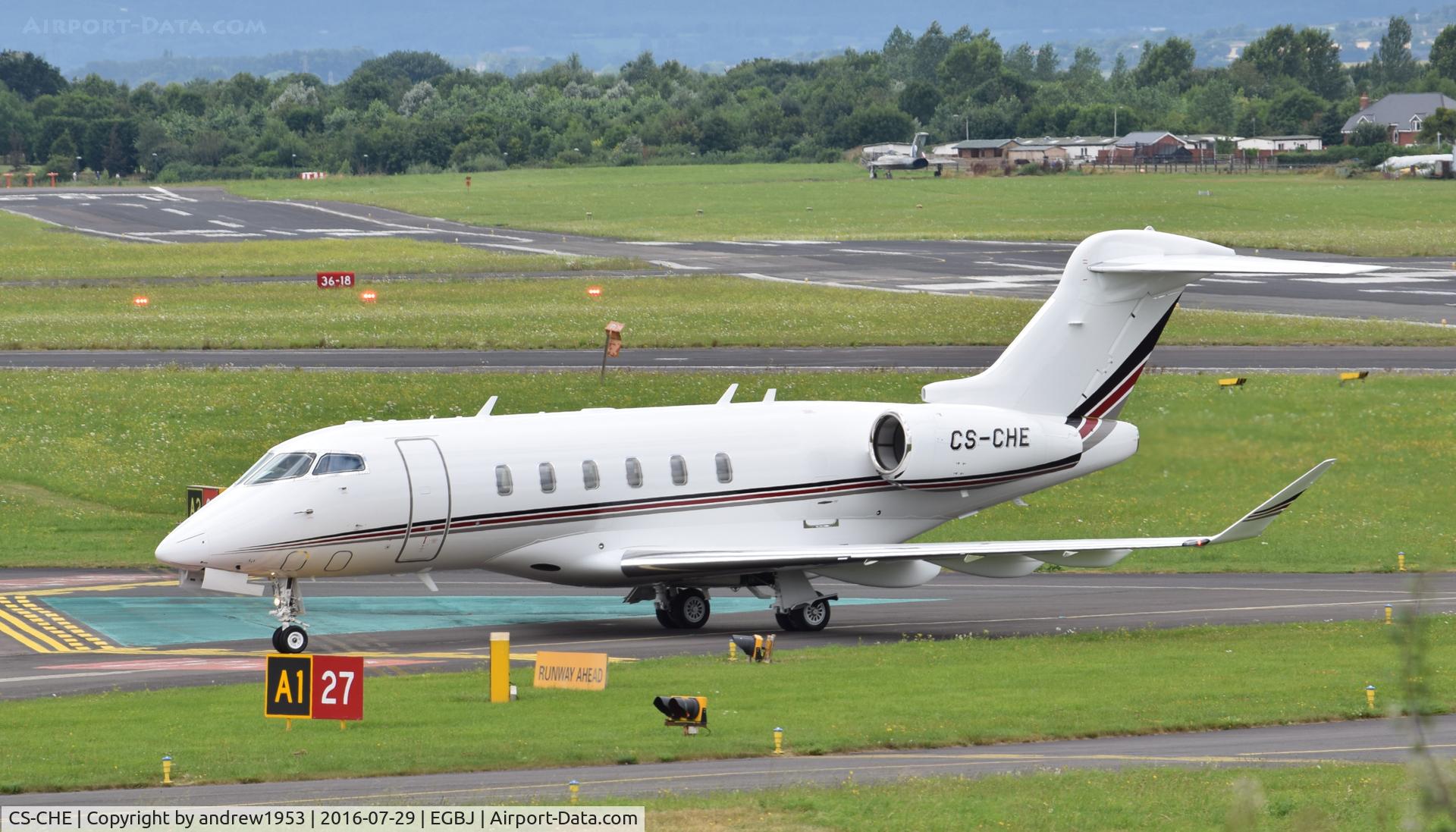 CS-CHE, 2016 Bombardier Challenger 350 (BD-100-1A10) C/N 20623, CS-CHE at Gloucestershire Airport.